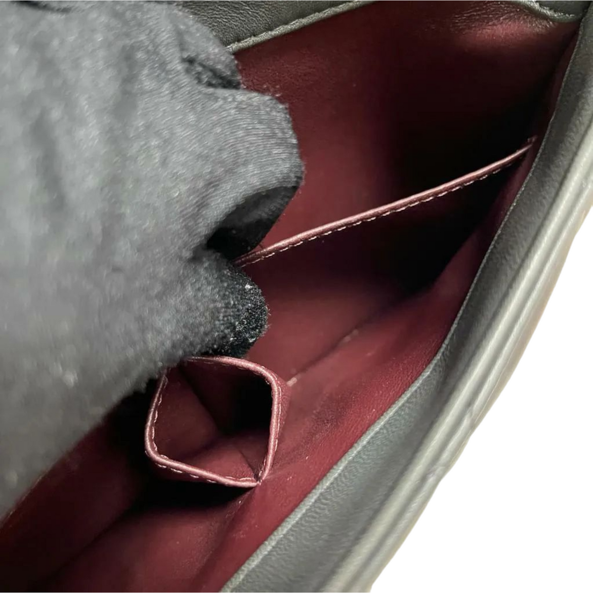 Small Trendy CC Dual Handle Flap Grey RHW
