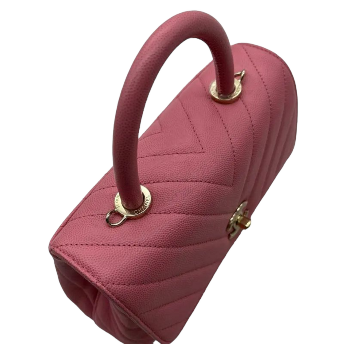 Coco Handle Small Caviar Pink GHW