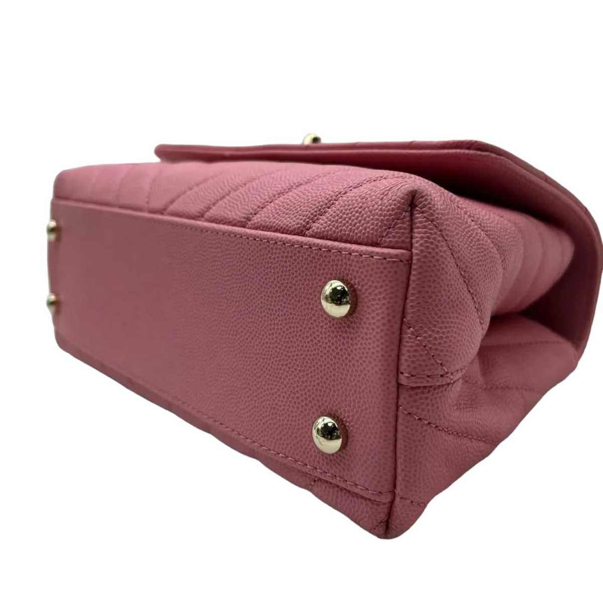 Coco Handle Small Caviar Pink GHW