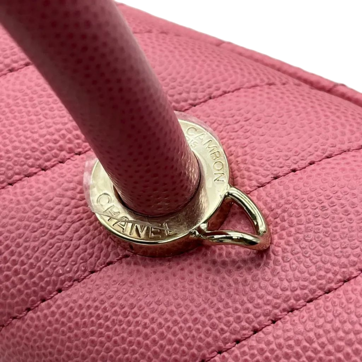Coco Handle Small Caviar Pink GHW