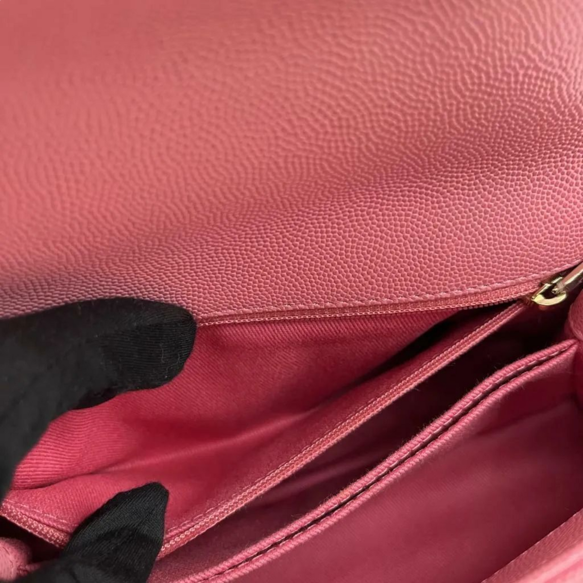 Coco Handle Small Caviar Pink GHW