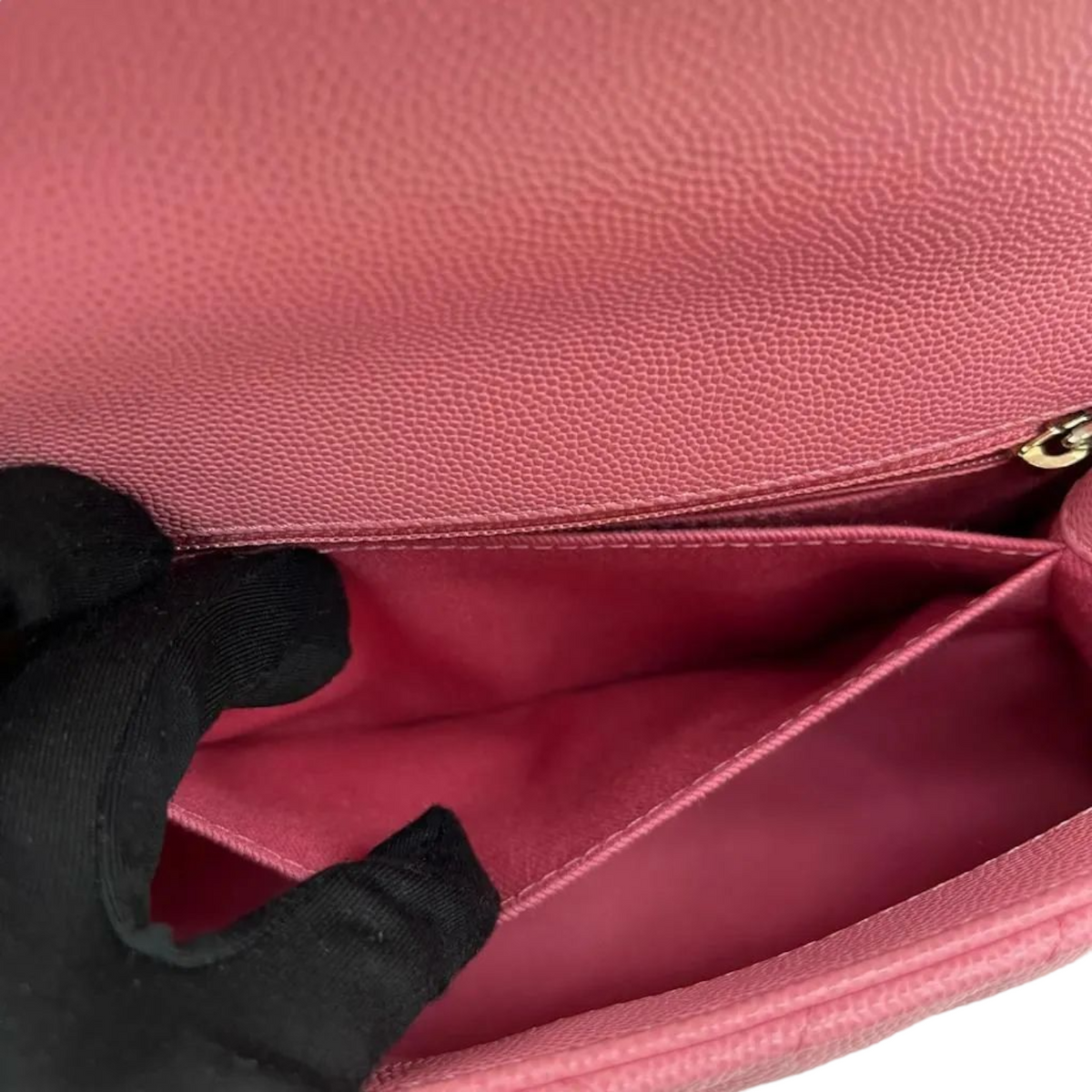 Coco Handle Small Caviar Pink GHW