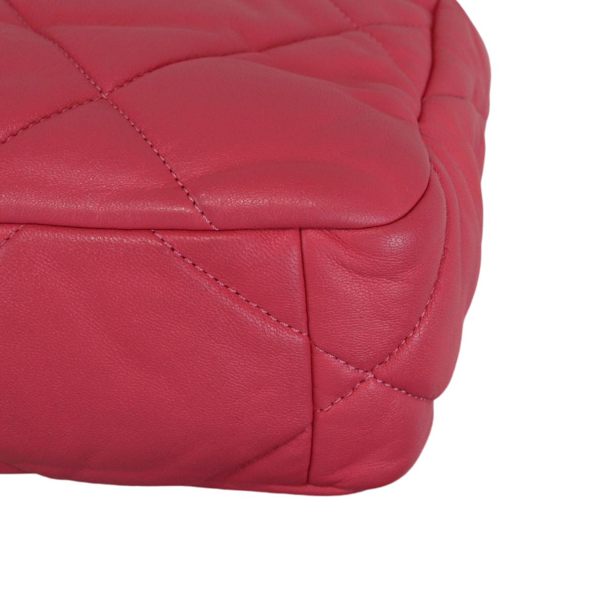 Lambskin Quilted Small 19 Flap Dark Pink