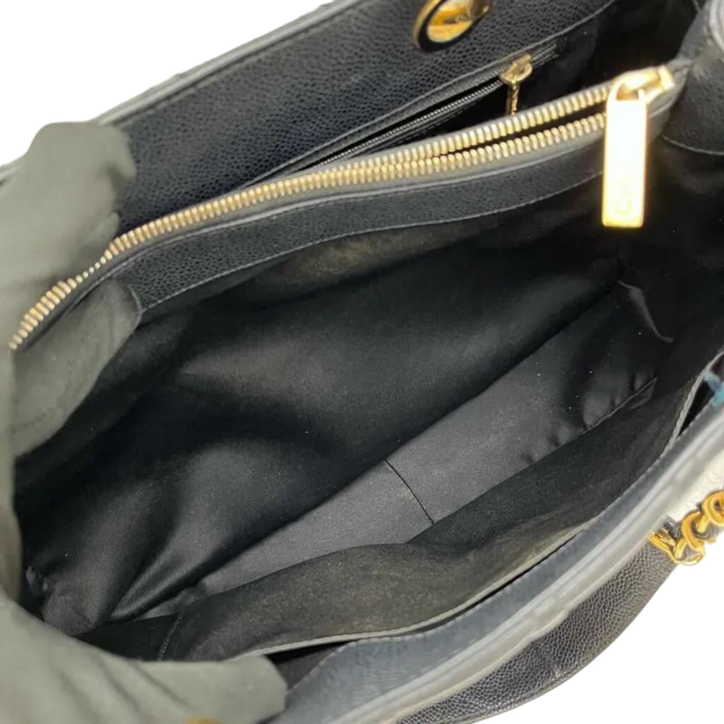 Caviar Grand Shopping Tote GST Black GHW