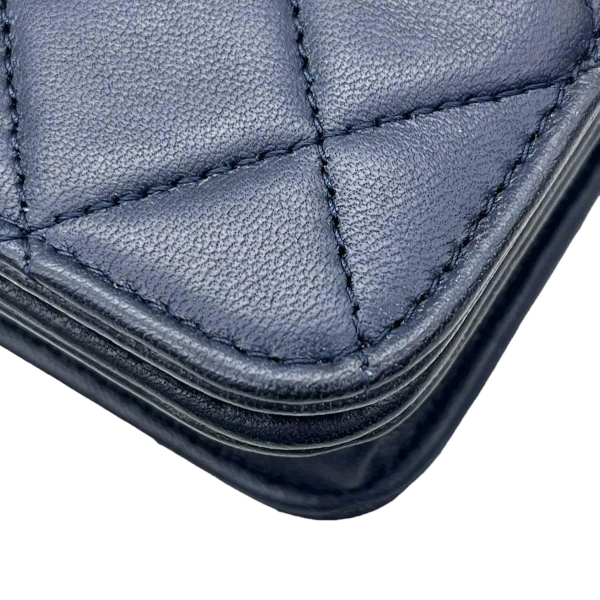Quilted Coco Boy WOC Lambskin Blue RHW