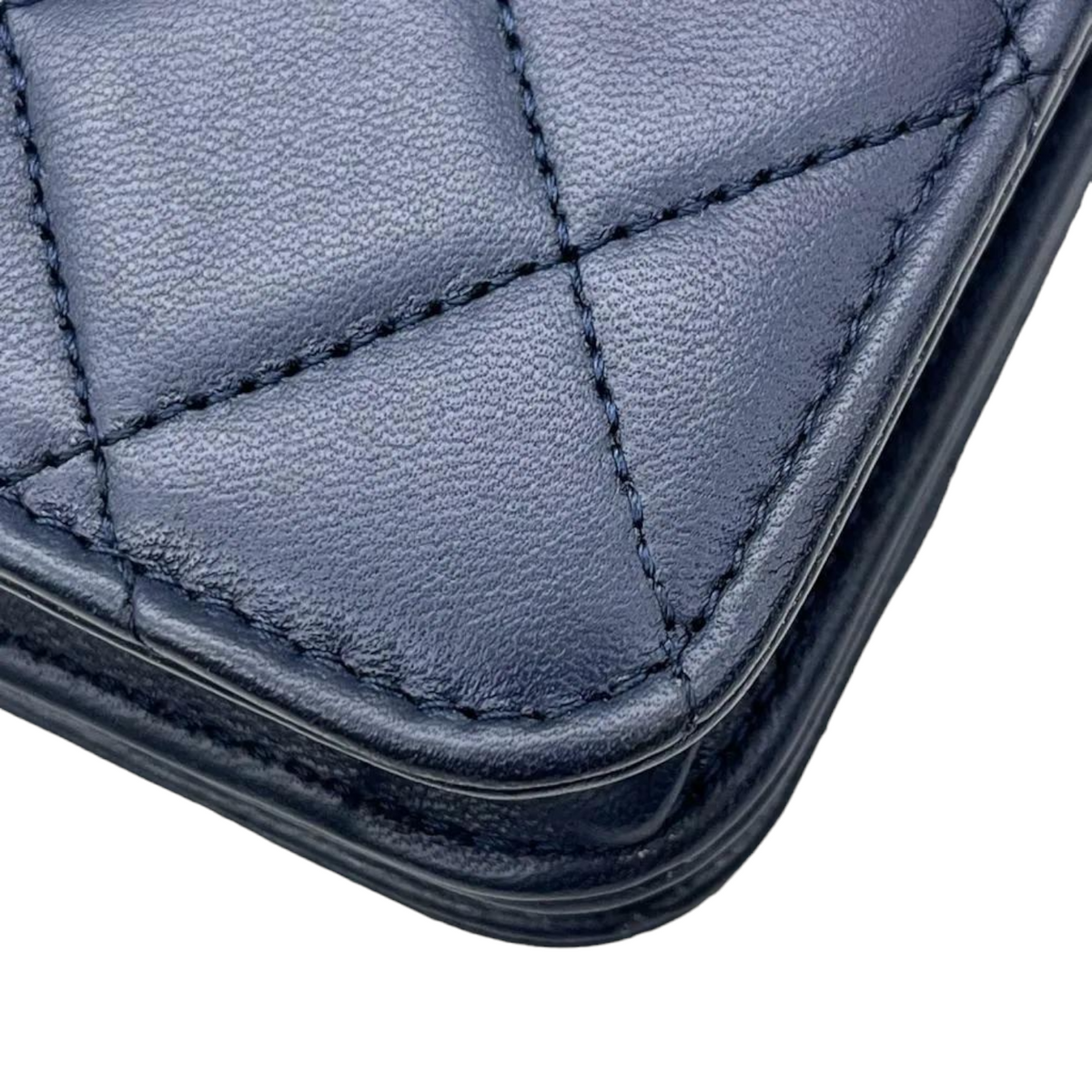 Quilted Coco Boy WOC Lambskin Blue RHW