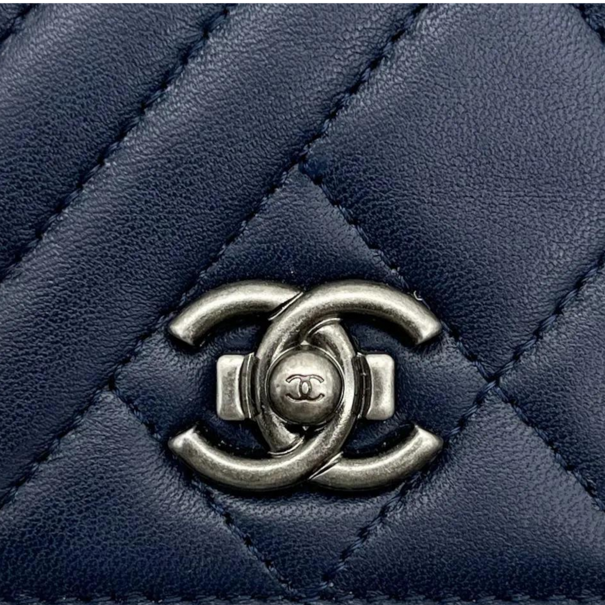 Quilted Coco Boy WOC Lambskin Blue RHW