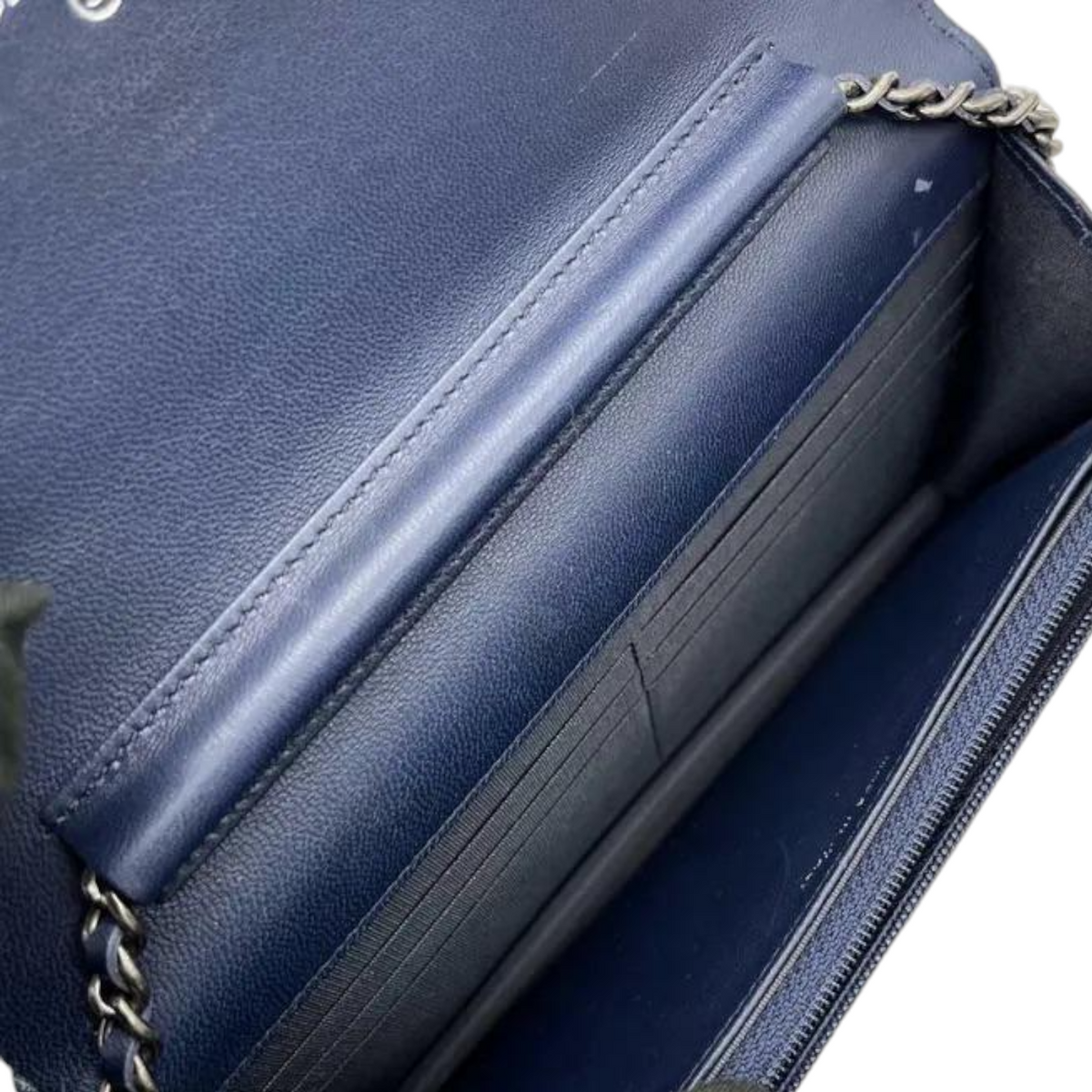 Quilted Coco Boy WOC Lambskin Blue RHW