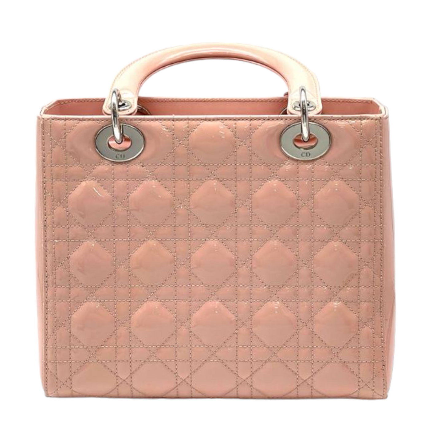 Patent Cannage Medium Lady Dior Pink SHW