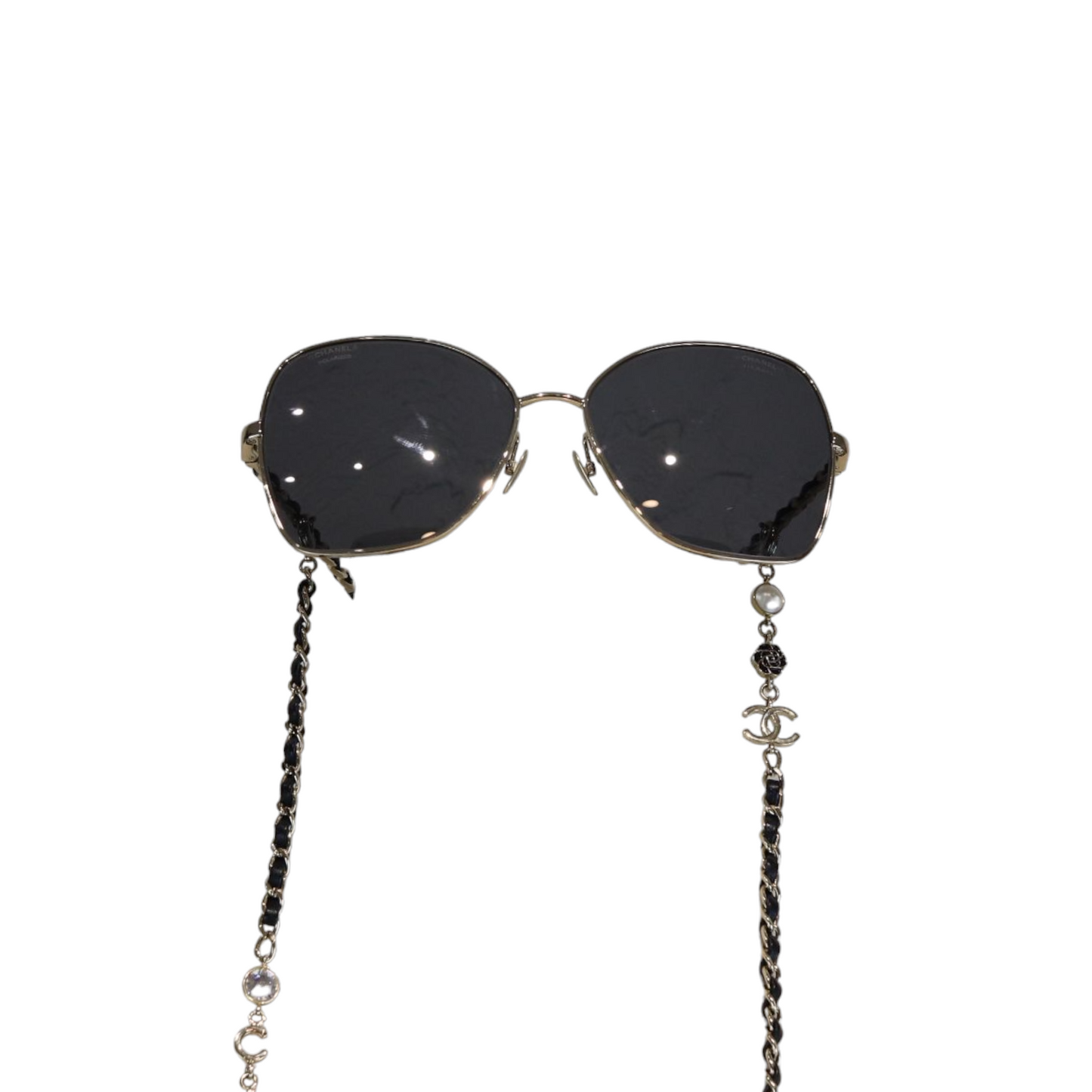 Sunglasses with Chain Gold and Black