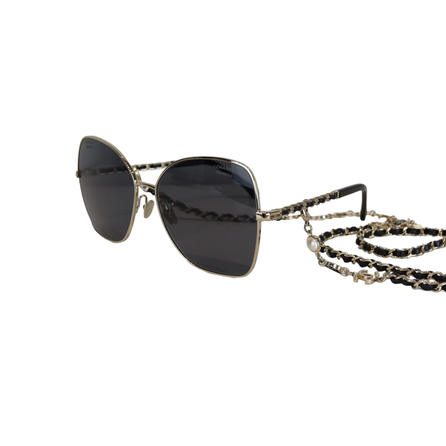 Sunglasses with Chain Gold and Black