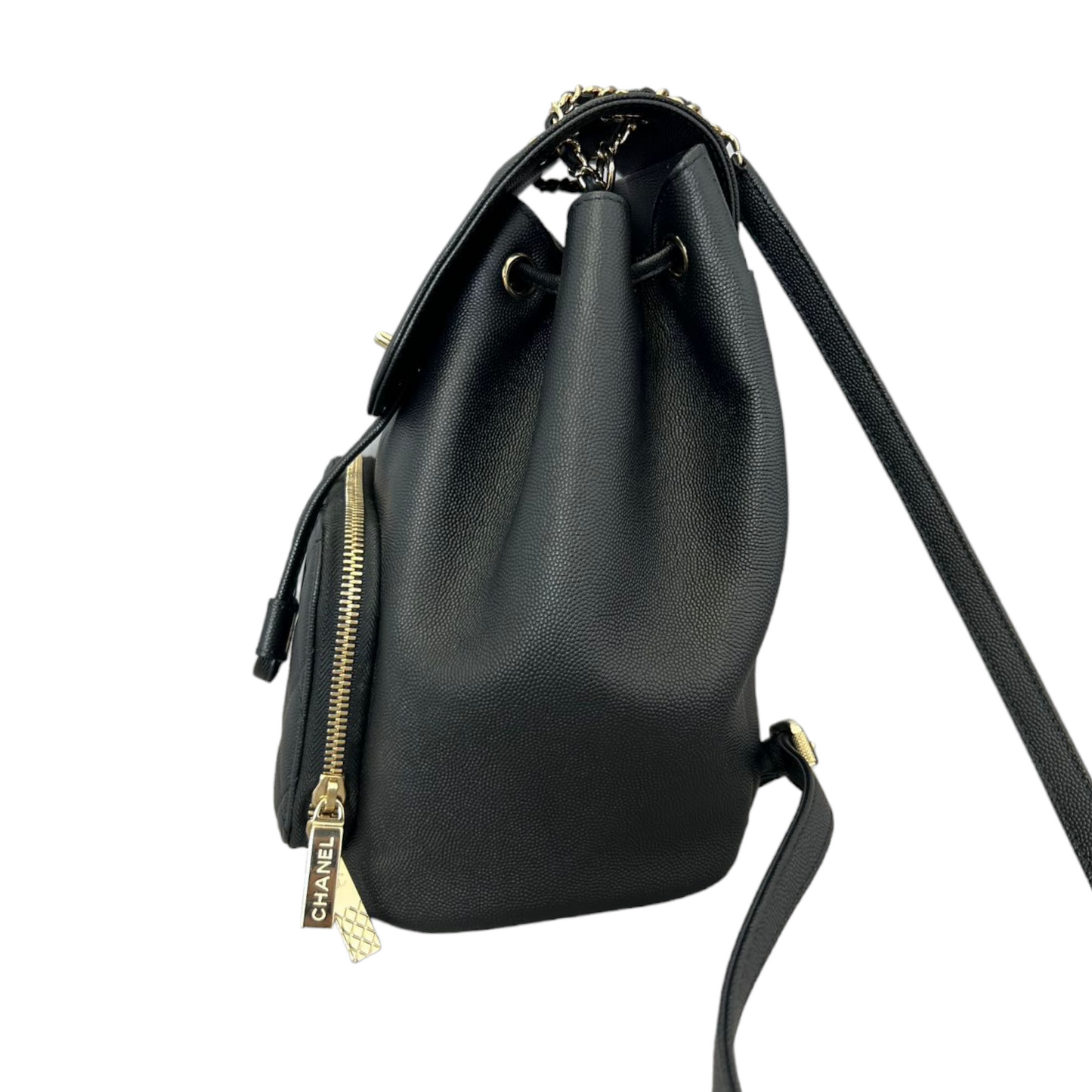 Caviar Quilted Business Affinity Backpack Black GHW