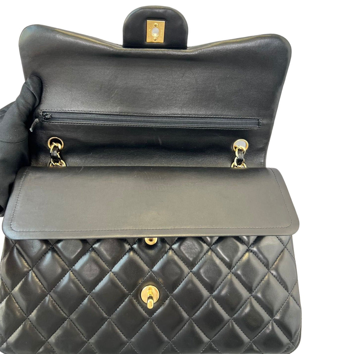 Jumbo Classic Double Flap Lambskin Black GHW
