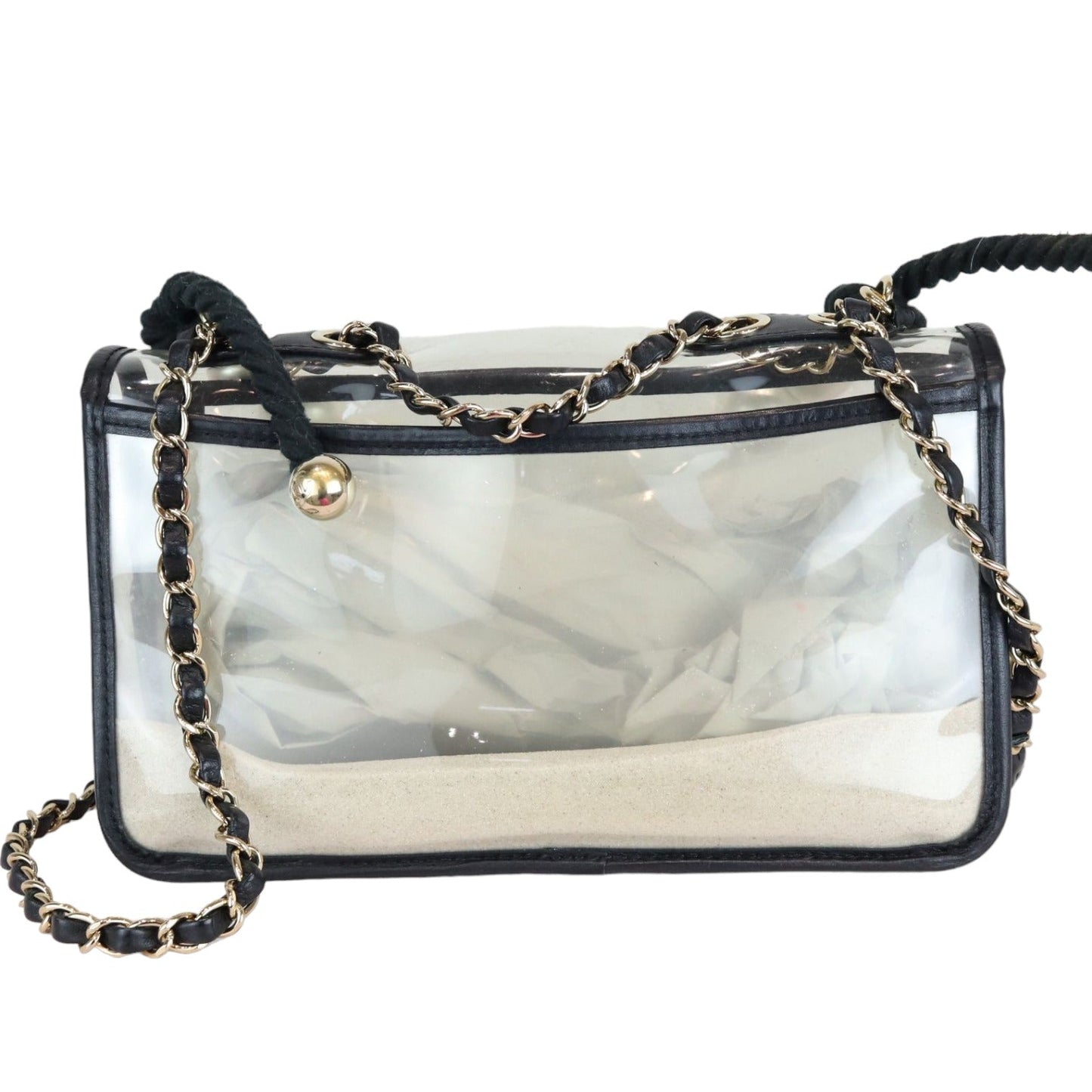 "Sand by the Sea" Runway Pearl Handle Sand Black PVC