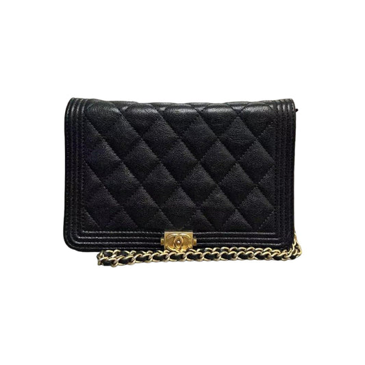 Boy Wallet on Chain WOC Caviar Black GHW