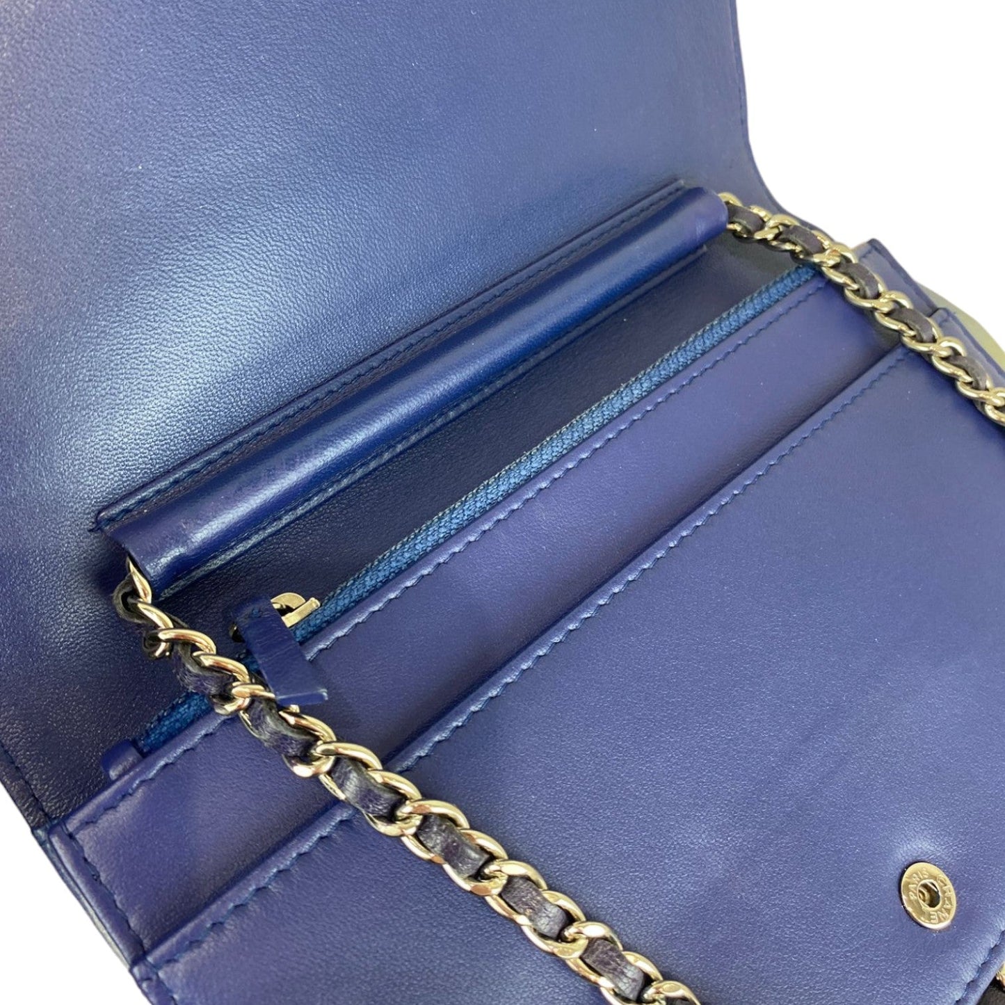 Wallet on Chain WOC Lambskin Blue Ombre SHW