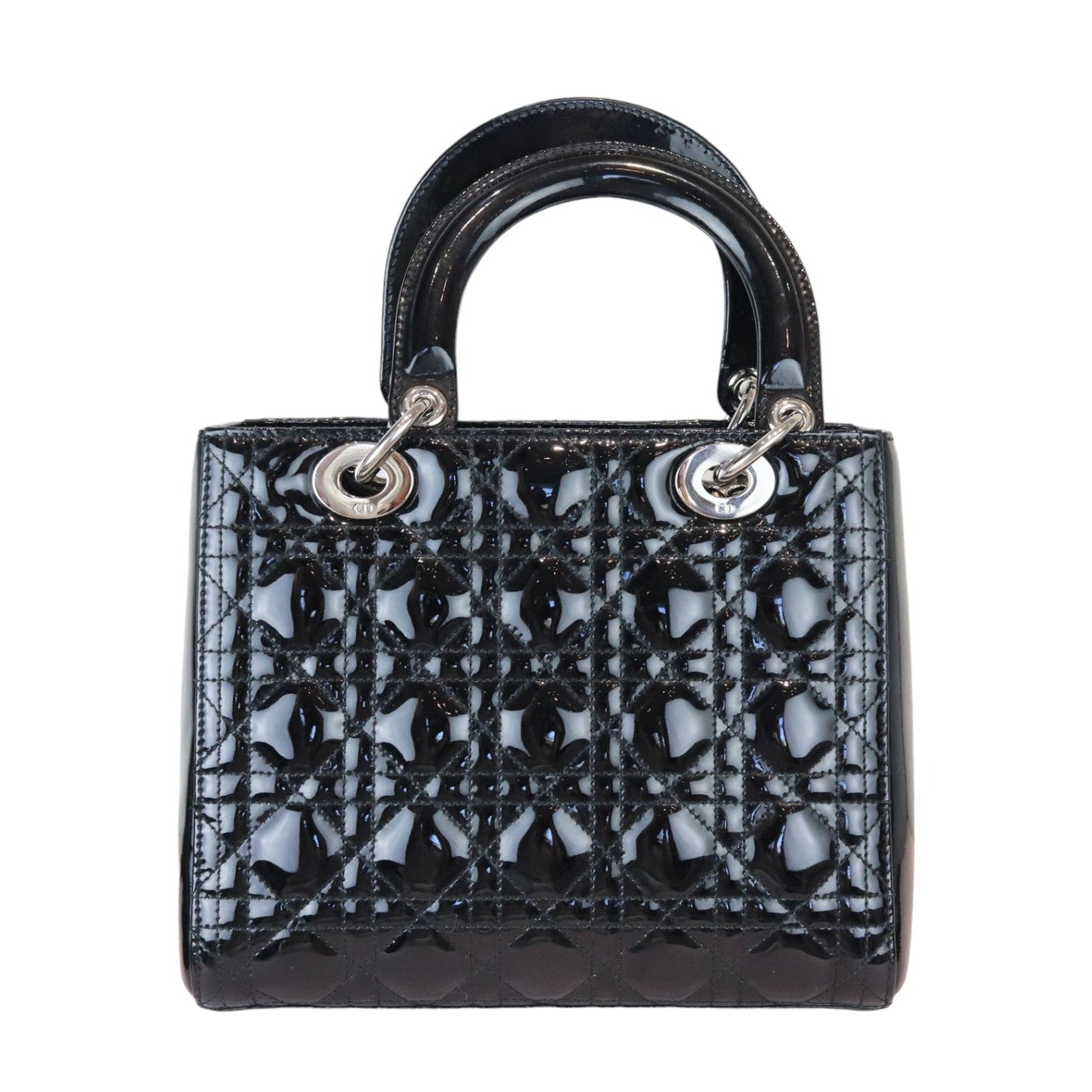 Lady Dior Medium Patent Cannage Black SHW