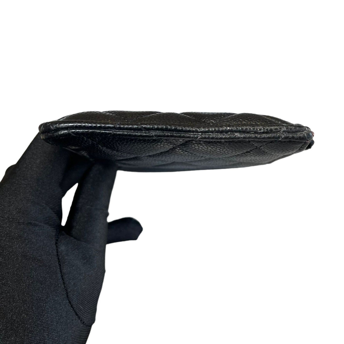 CC Multi Functional Zip Pouch Caviar Leather Black SHW