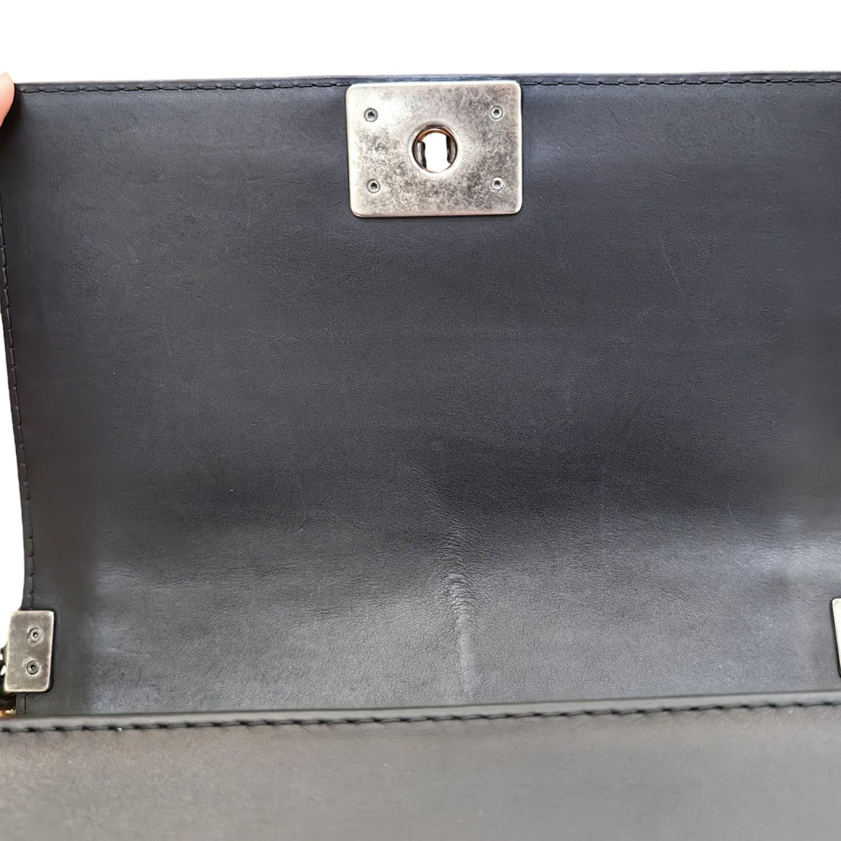 Boy Flap Old Medium Calfskin Quilted Black RHW