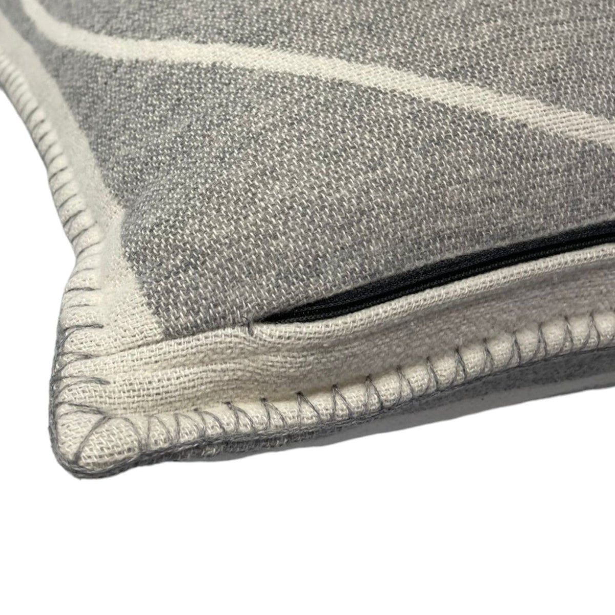 CC Pillow Merino Wool Cashmere Grey Off White