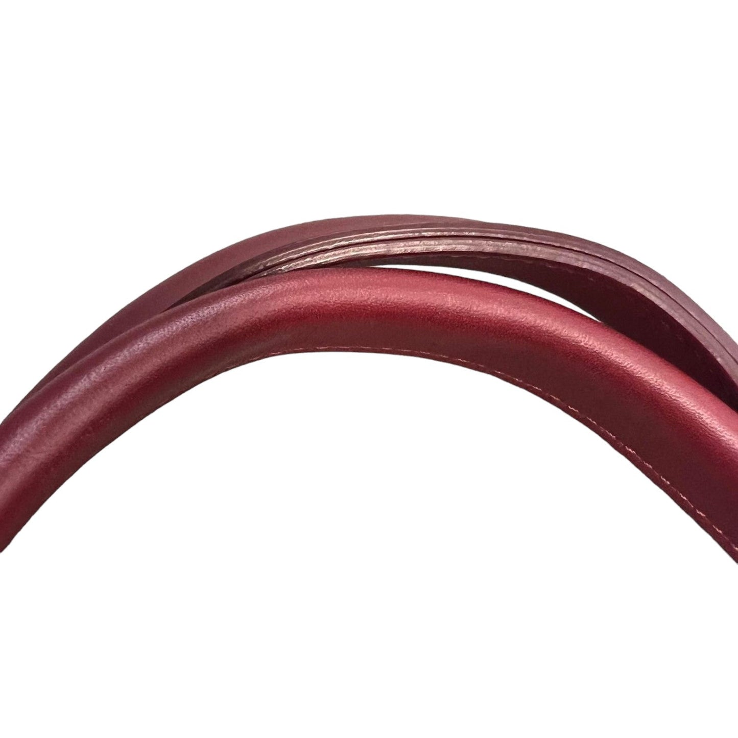 Deauville Shopper Tote Medium Canvas and Leather Red SHW