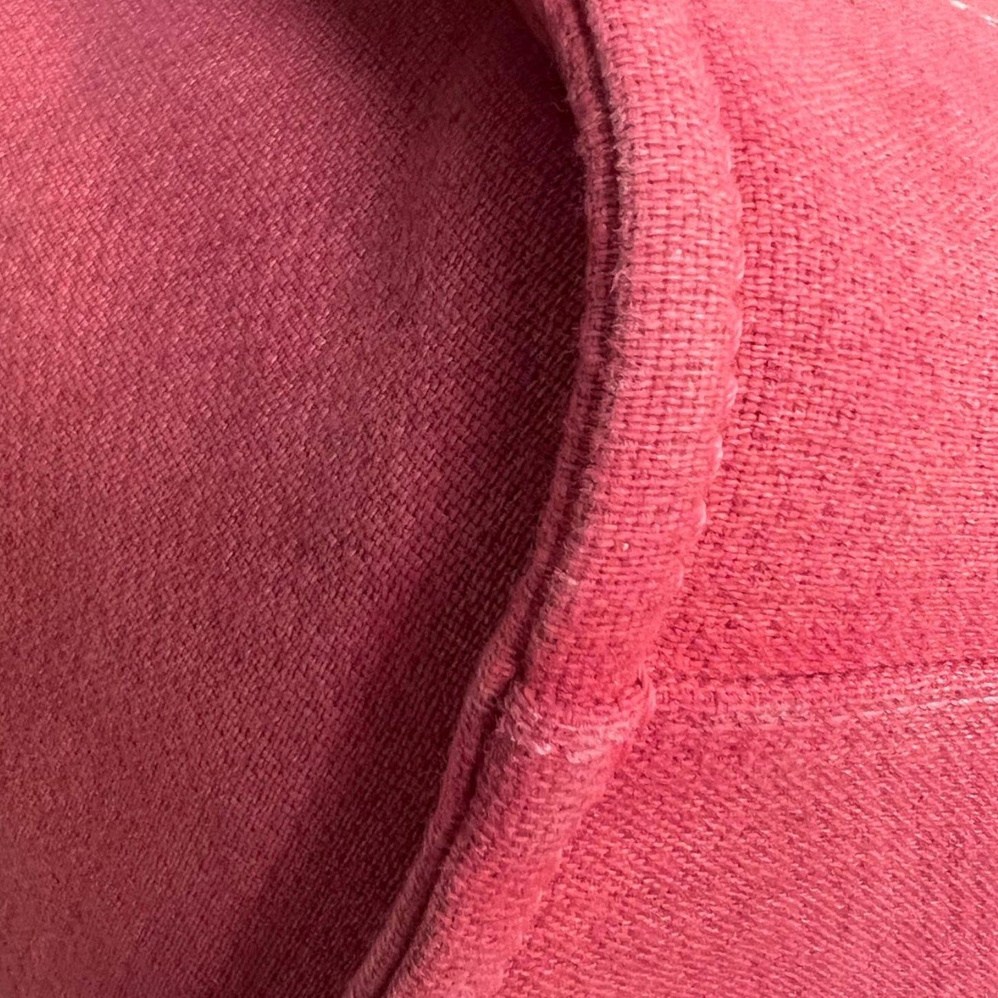 Deauville Shopper Tote Medium Canvas and Leather Red SHW