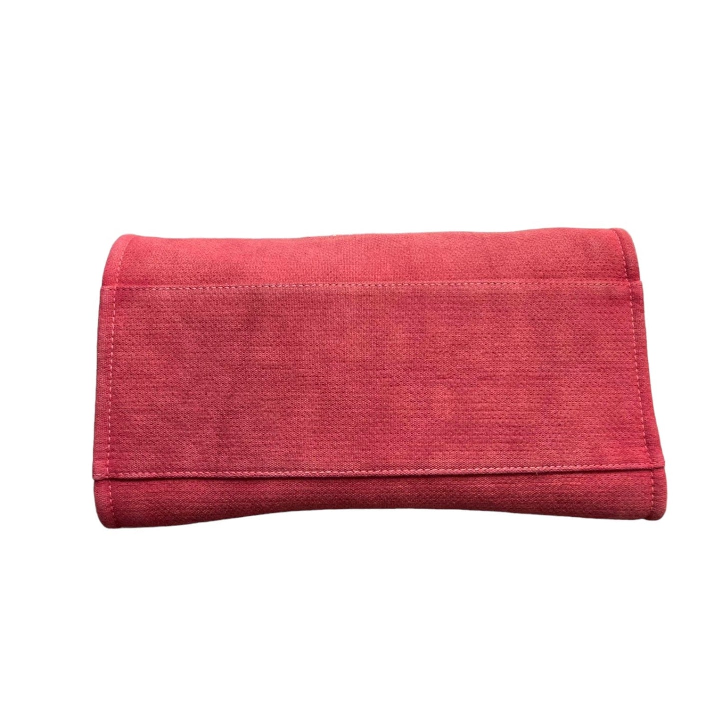 Deauville Shopper Tote Medium Canvas and Leather Red SHW