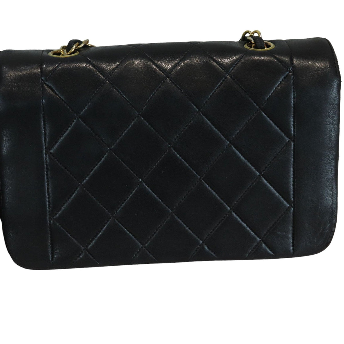 Diana Small Single Flap Lambskin Black GHW
