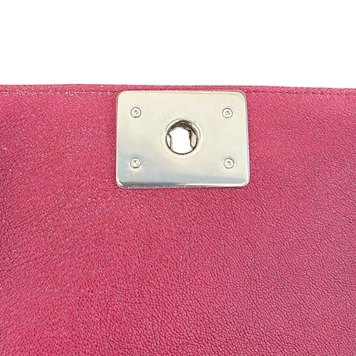 Boy Flap Small Caviar Quilted Fuchsia GHW