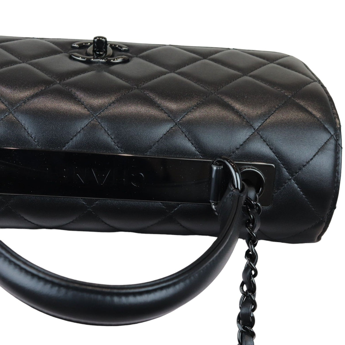 Trendy CC Medium Lambskin So Black BHW