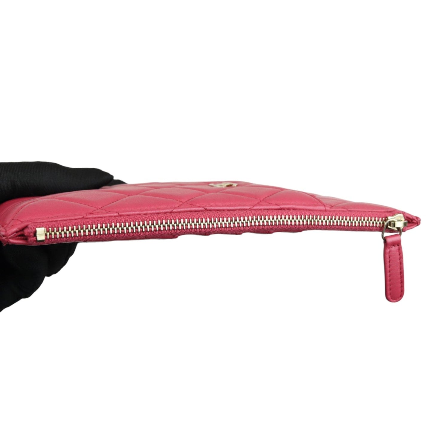 Long Wallet Phone Holder Lambskin Pink GHW