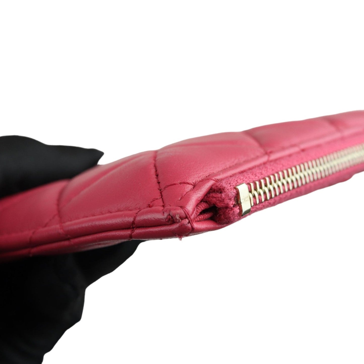Long Wallet Phone Holder Lambskin Pink GHW