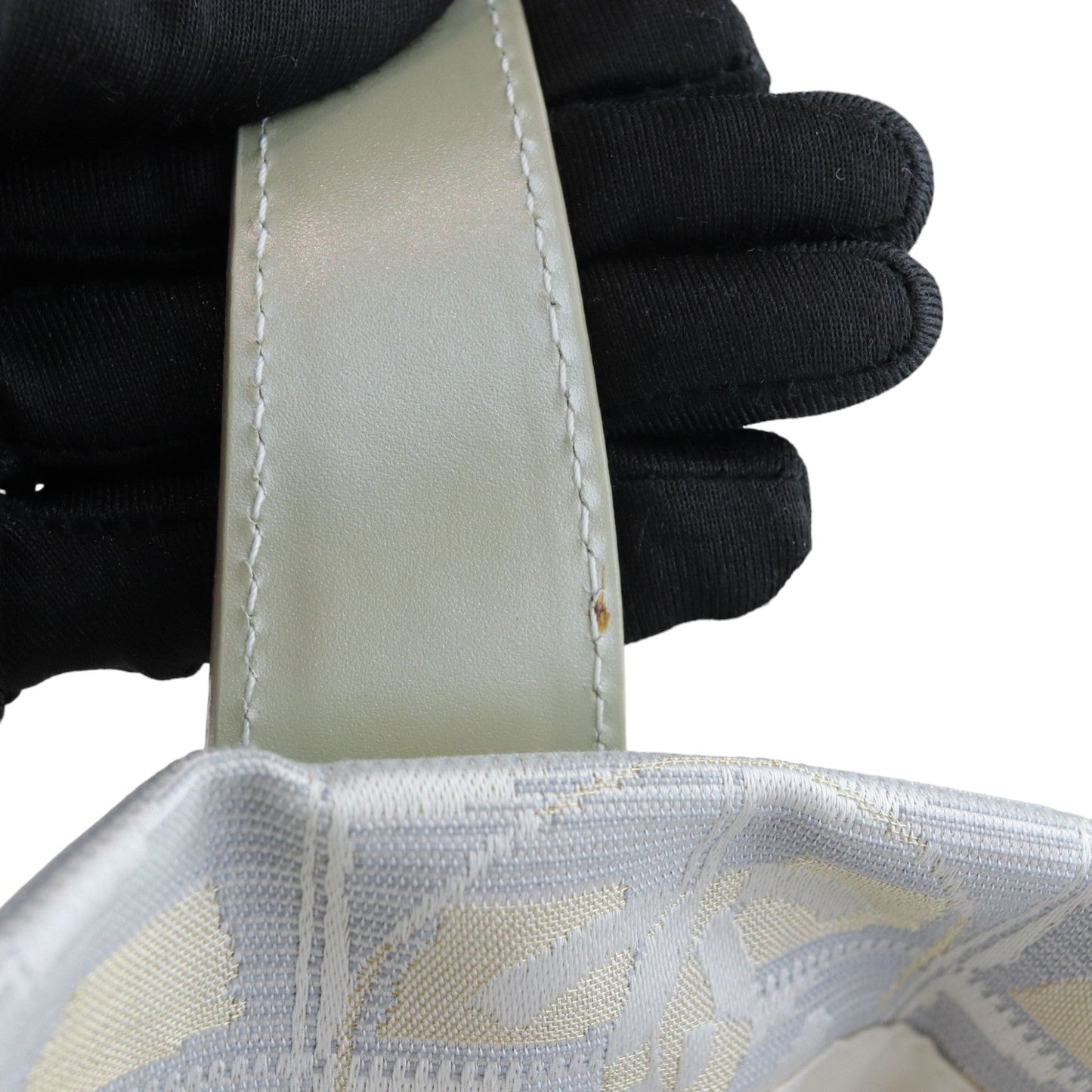 Vintage Travel Line Tote Medium Nylon Beige SHW