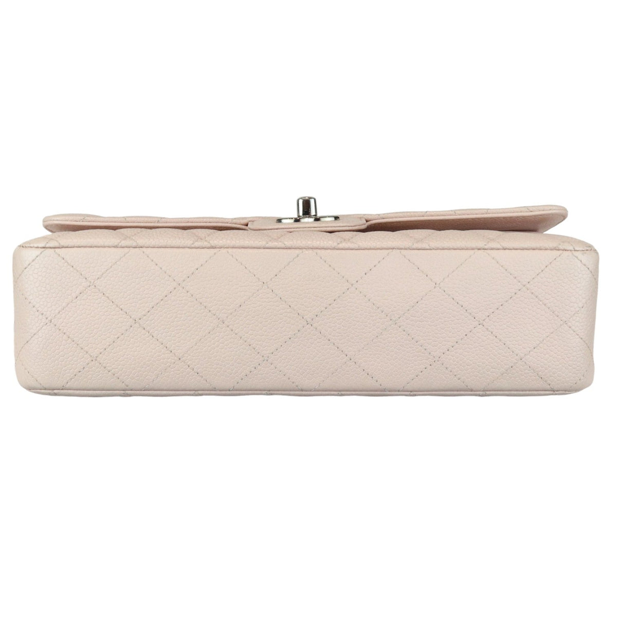Double Flap Medium Caviar Quilted Light Pink SHW