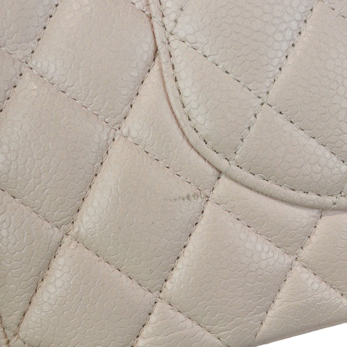 Double Flap Medium Caviar Quilted Light Pink SHW