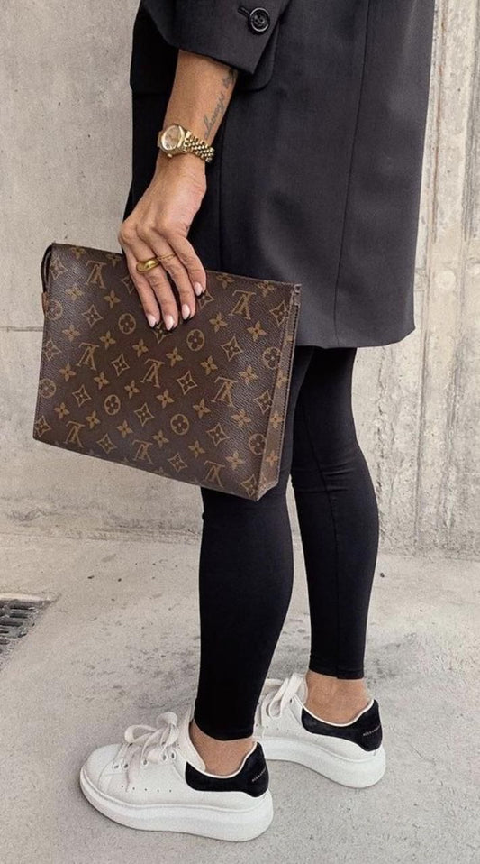 Louis Vuitton Crossbody Women Pouch – 2-Piece Set (Brown)