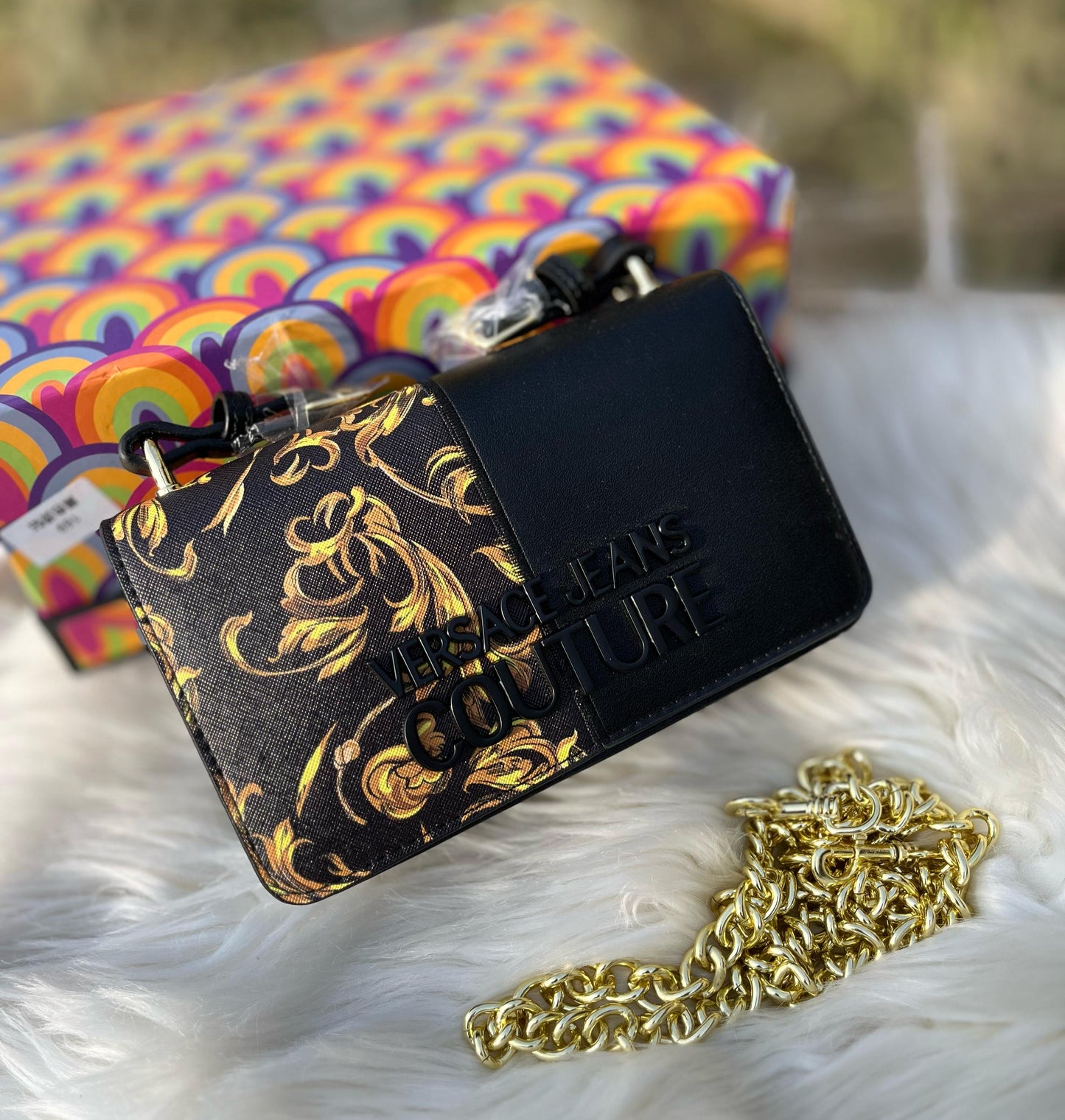 Versace Crossbody Shoulder Bag – Timeless Luxury (Black-1)
