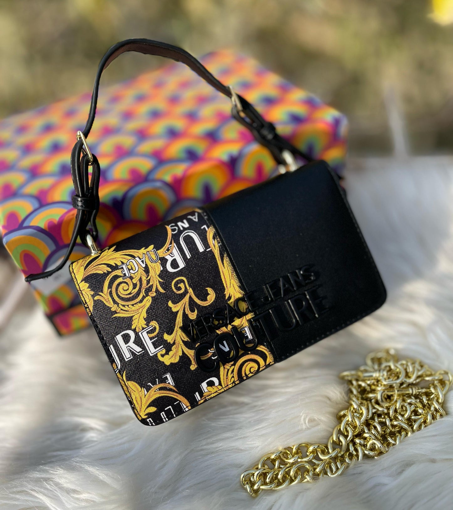 Versace Crossbody Shoulder Bag – Timeless Luxury (Black-2)