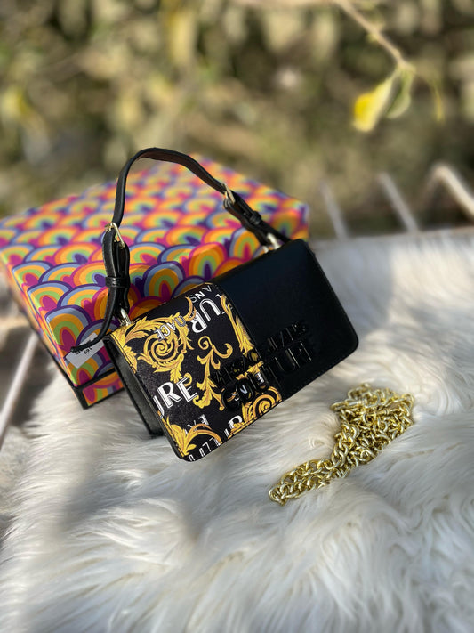 Versace Crossbody Shoulder Bag – Timeless Luxury (Black-2)