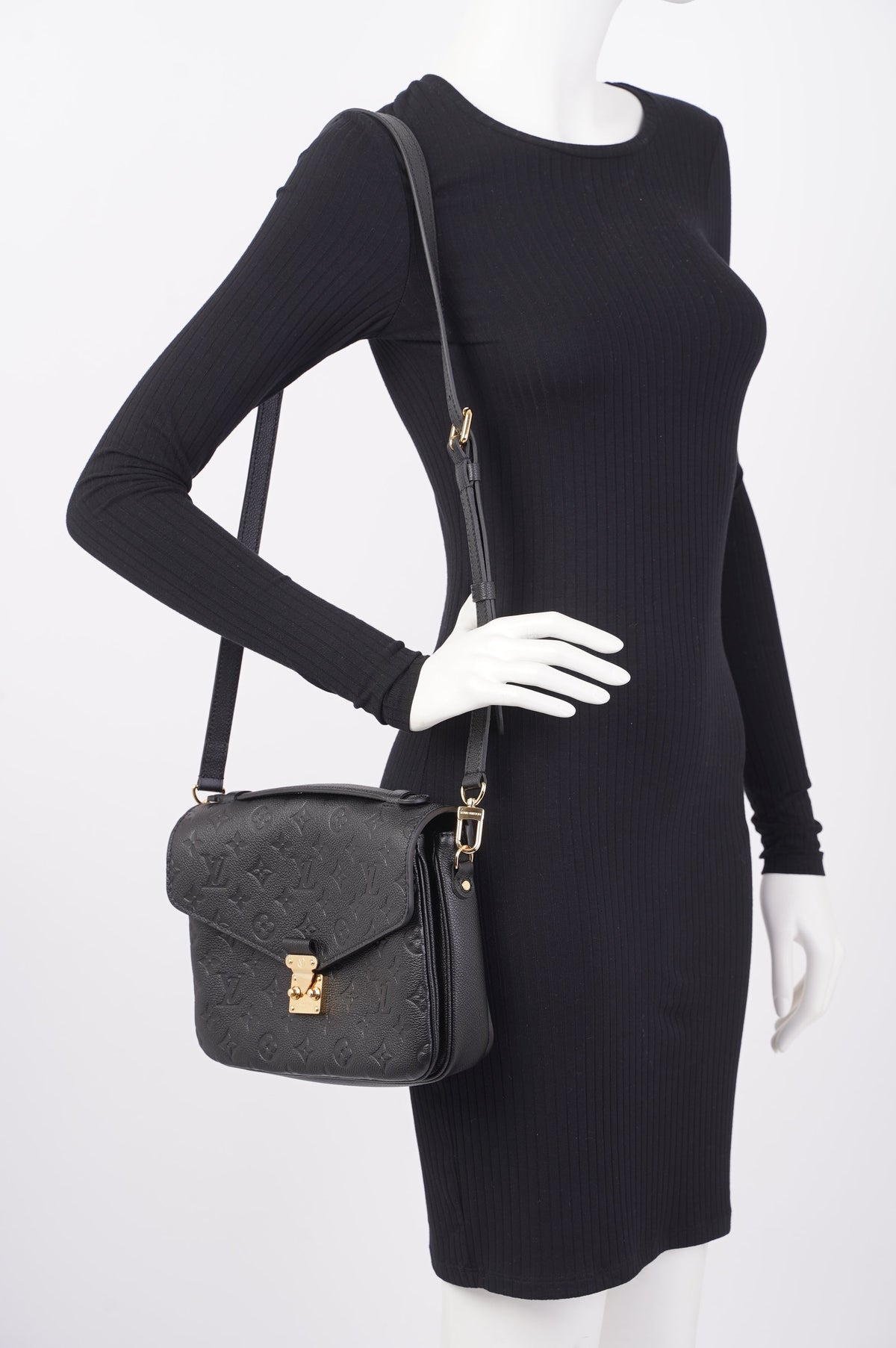 Louis Vuitton Pochette Metis Black Empreinte Leather