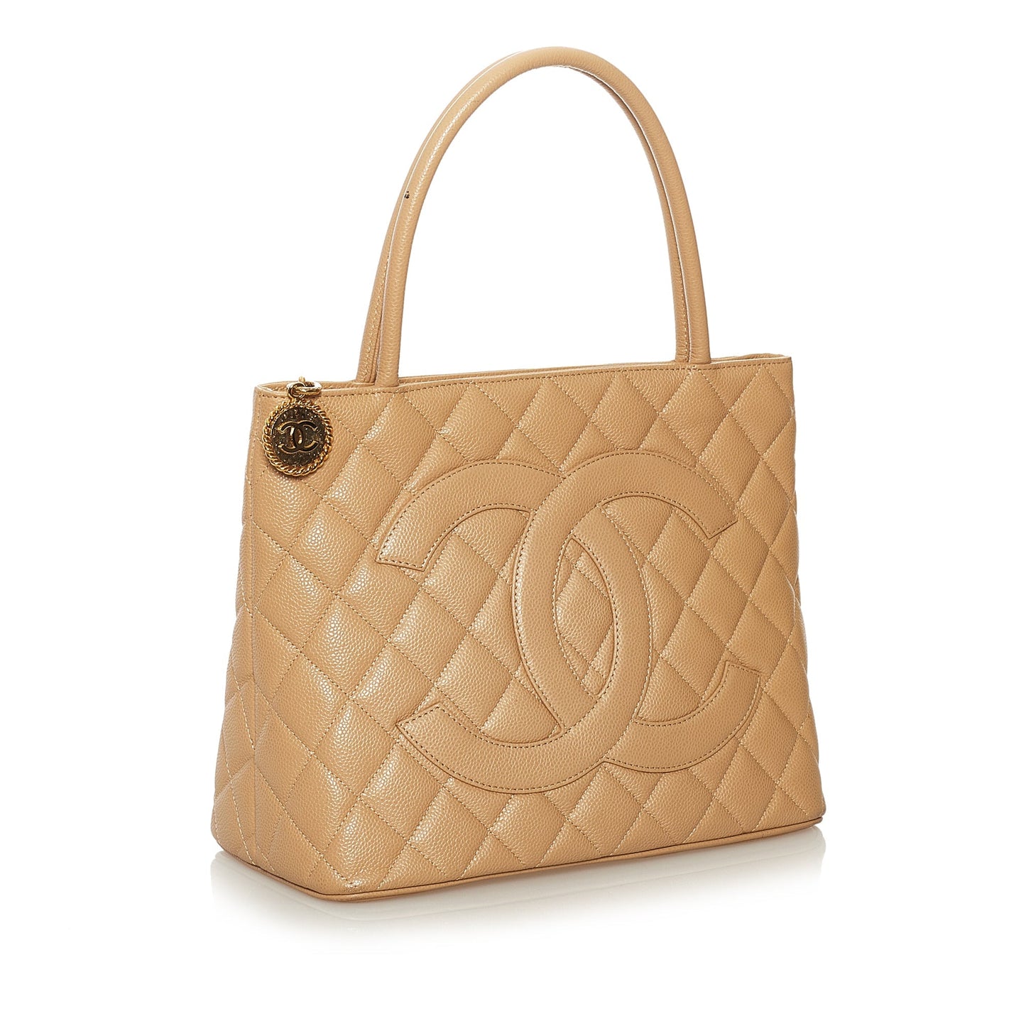 Chanel Medallion Caviar Leather Tote Bag