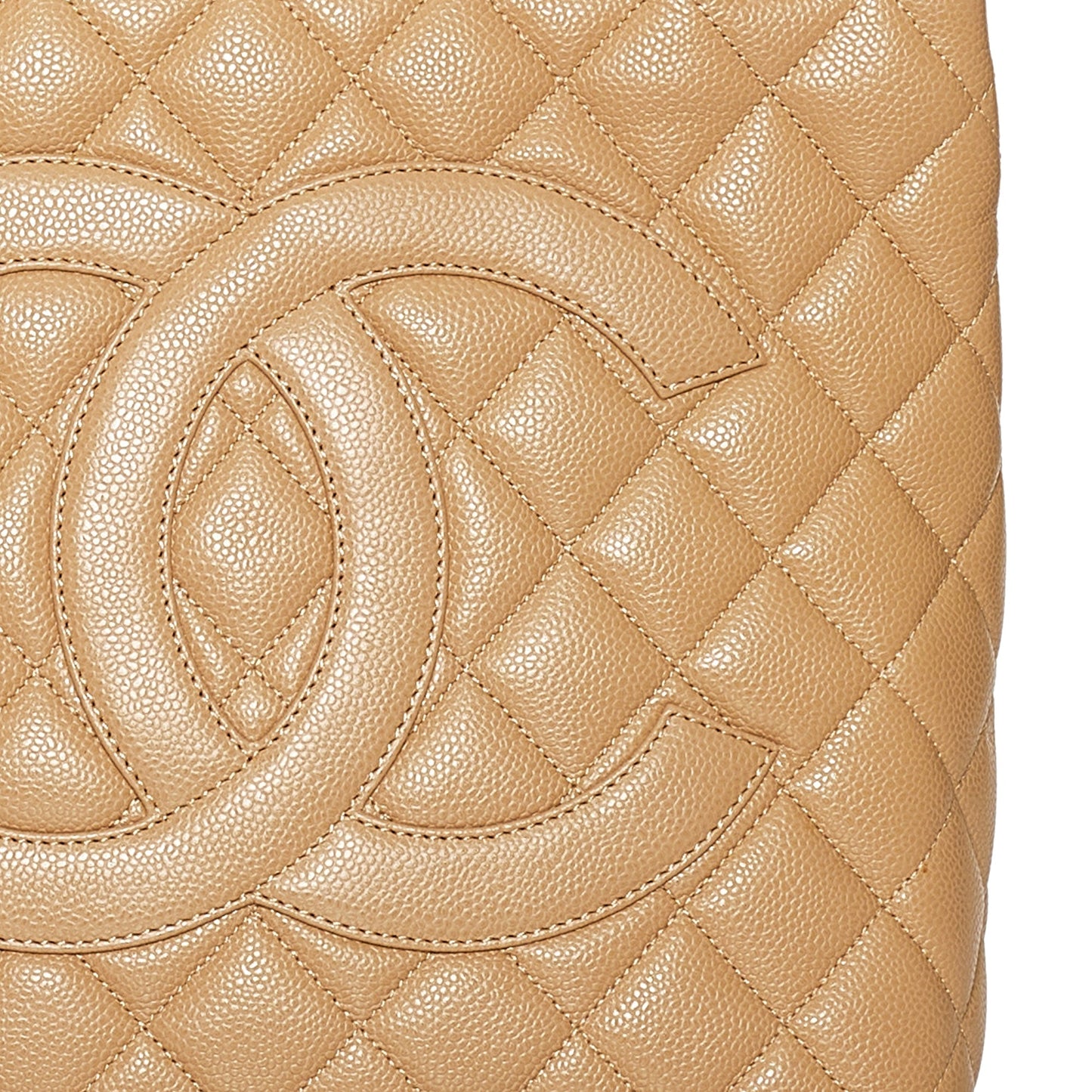 Chanel Medallion Caviar Leather Tote Bag