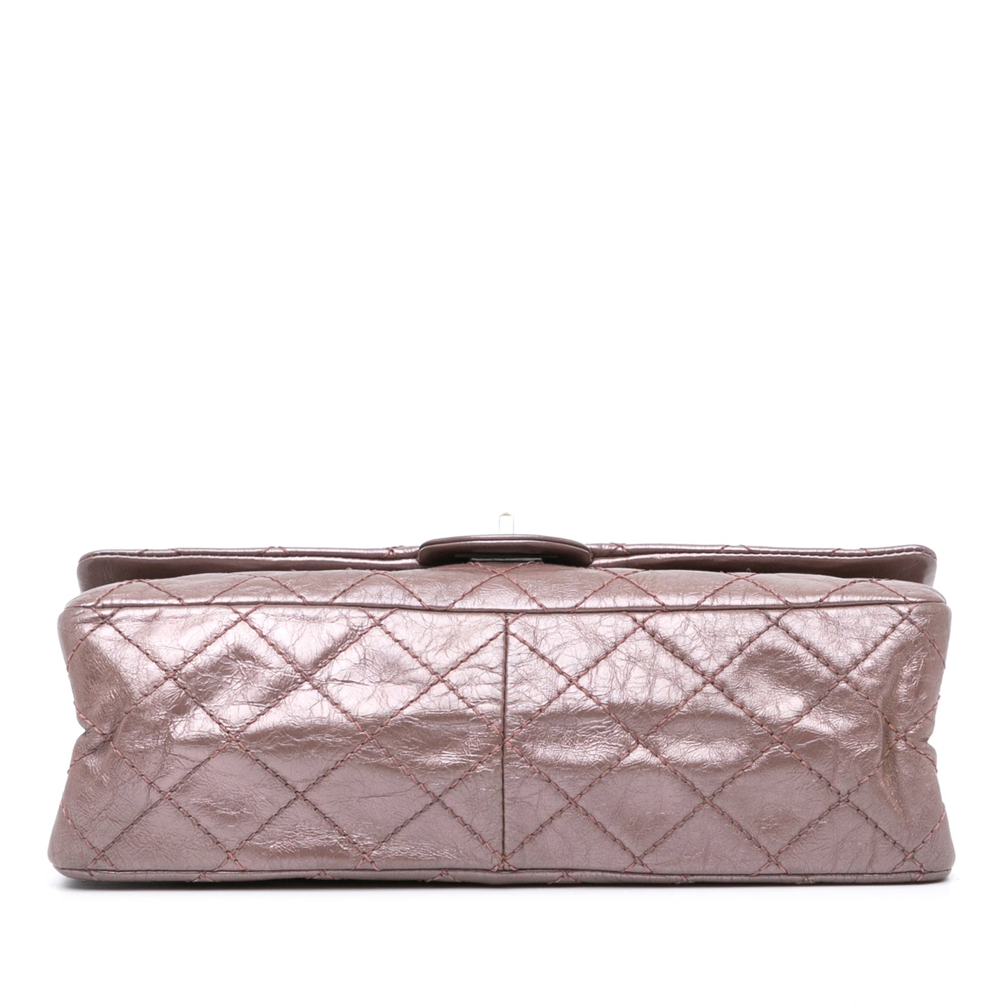 Pink Chanel Reissue 2.55 Aged Metallic Calfskin Double Flap 226 Shoulder Bag