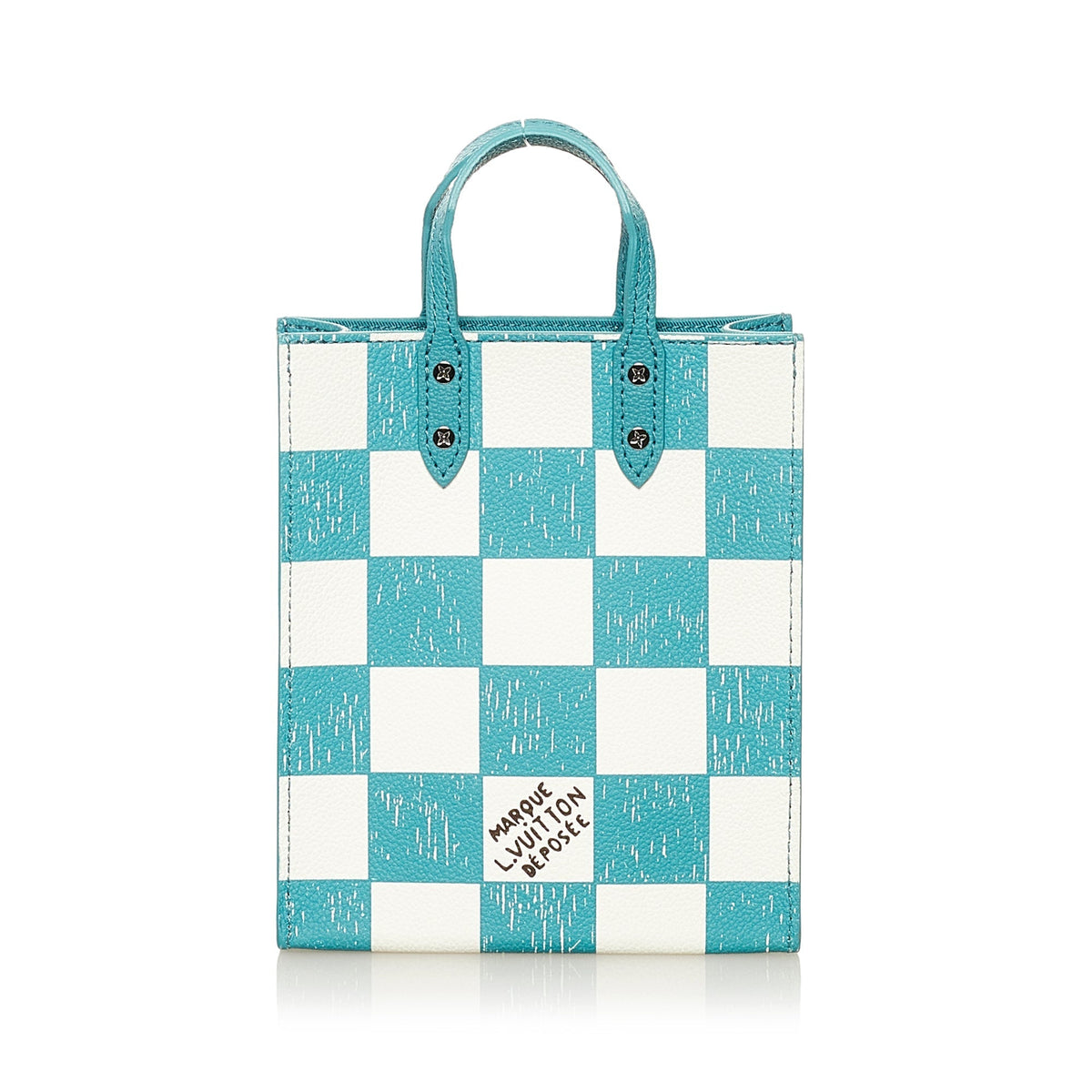 Louis Vuitton Sac Plat XS Blue Checkerboard Damier Leather