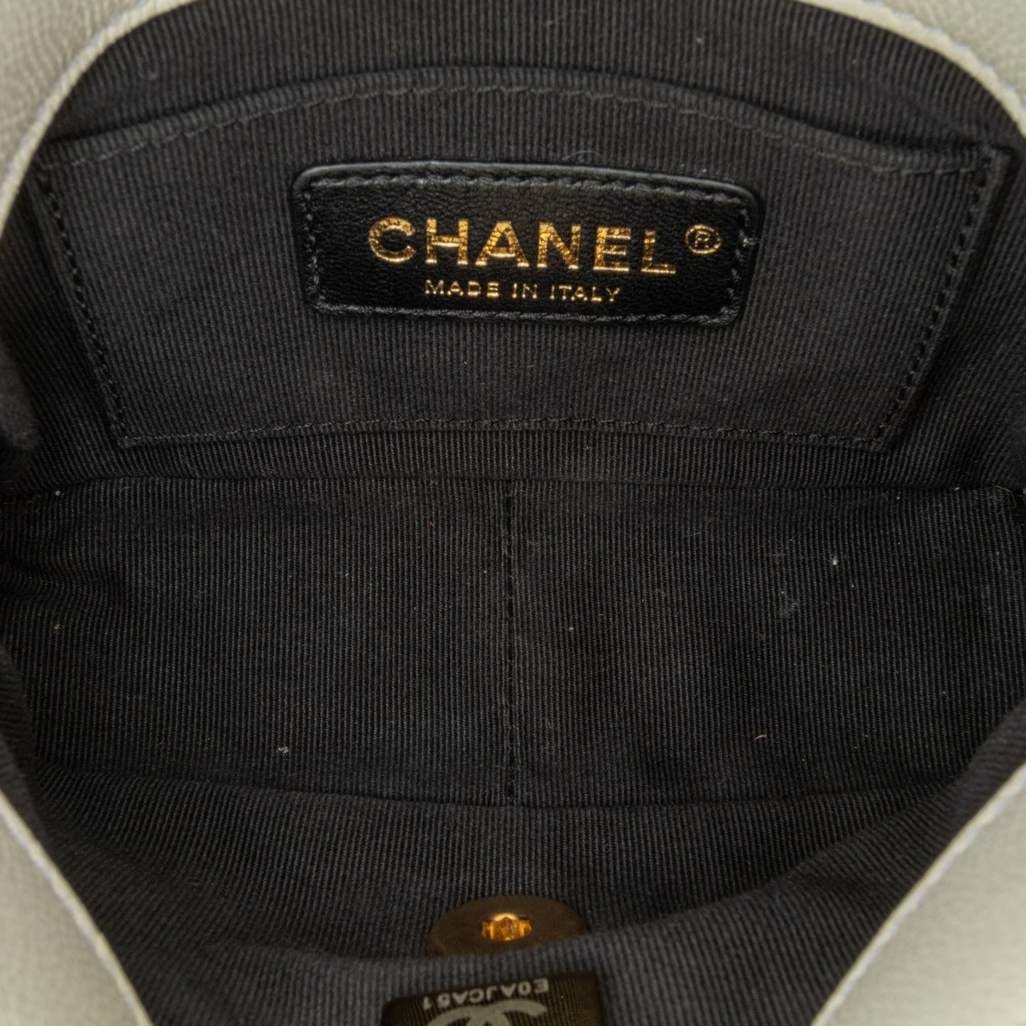 White Chanel Mini Caviar Twist Your Buttons Flap Crossbody Bag