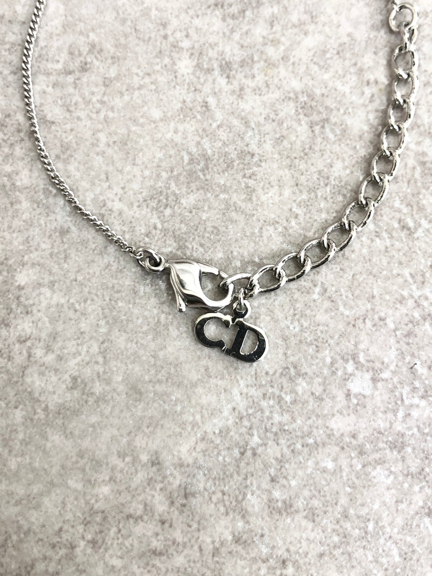 Christian Dior Logo Motif Bracelet Silver Vintage absmmc