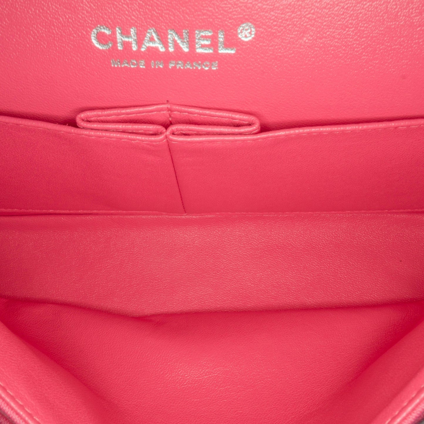 Pink Chanel Medium Classic Jersey Double Flap Shoulder Bag