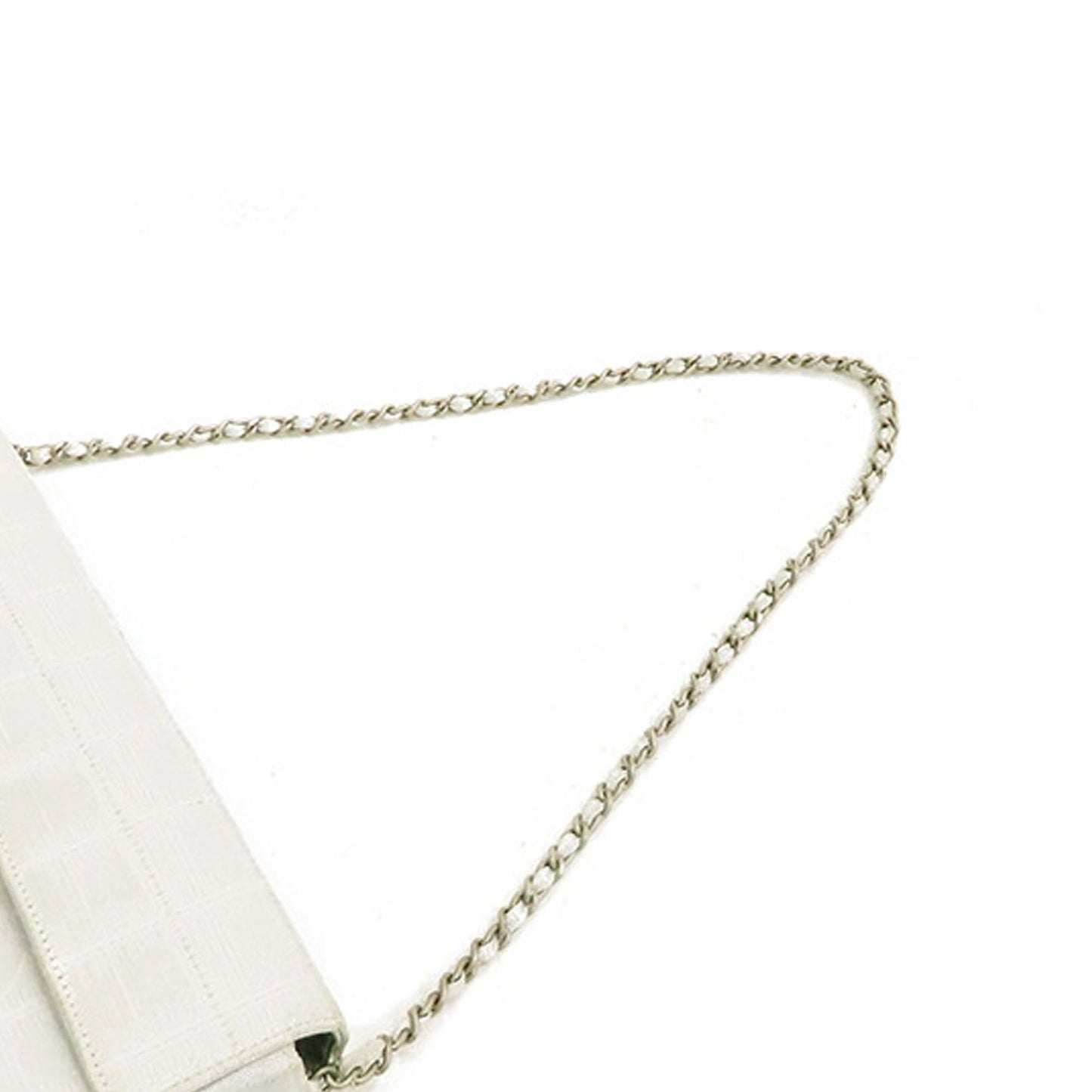 White Chanel New Travel Line East West Flap Shoulder Bag