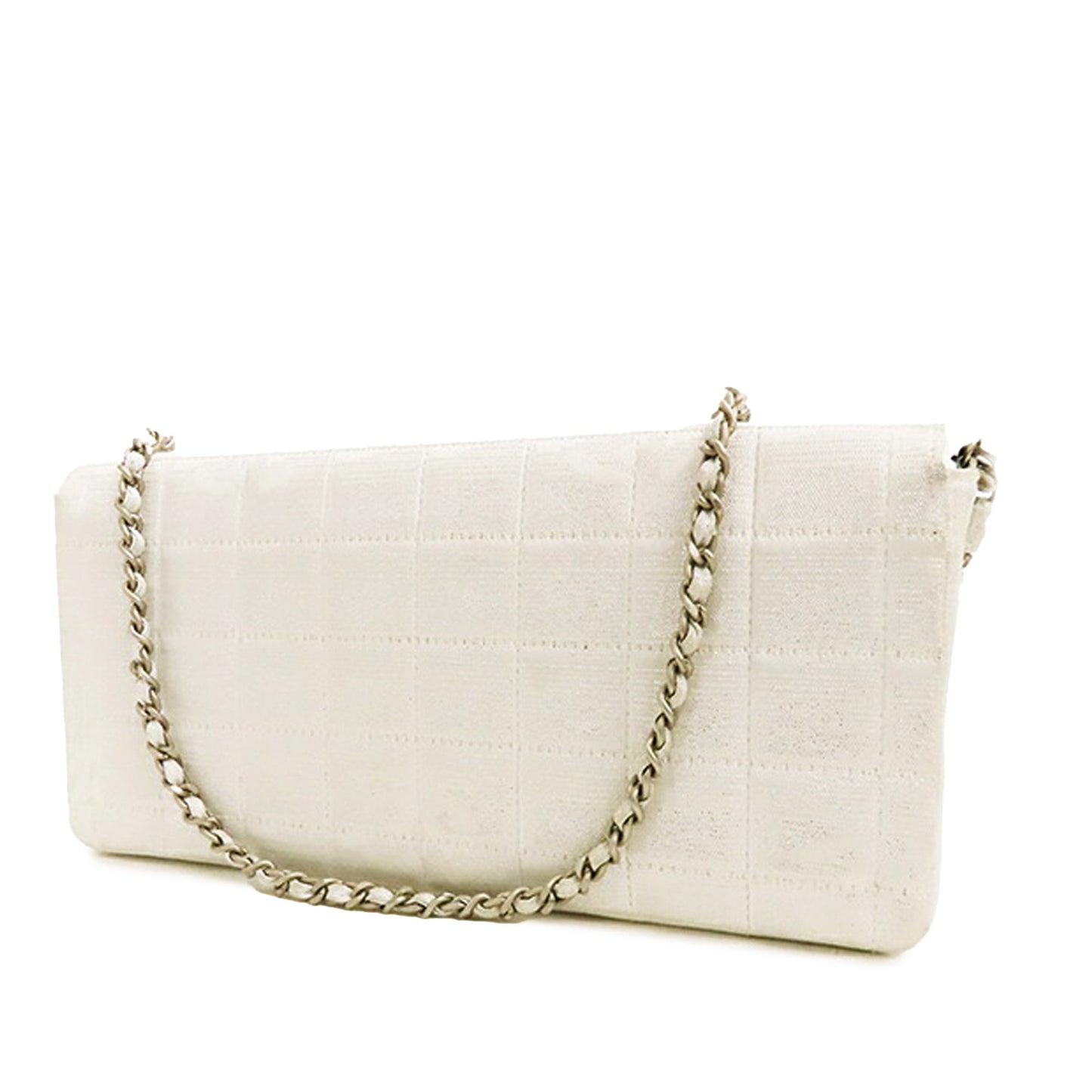 White Chanel New Travel Line East West Flap Shoulder Bag