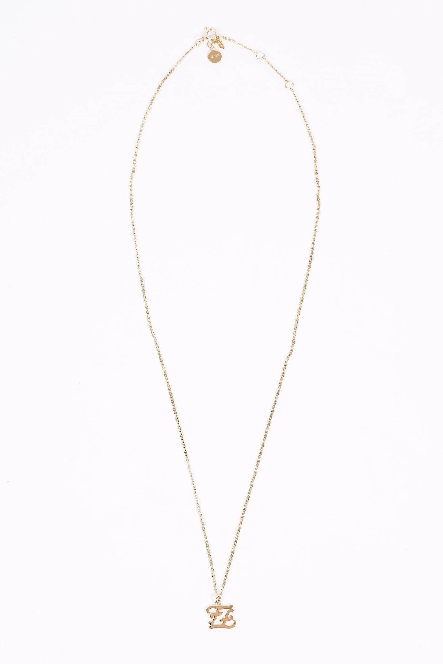 Fendi Karligraphy Necklace Gold Gold Plated